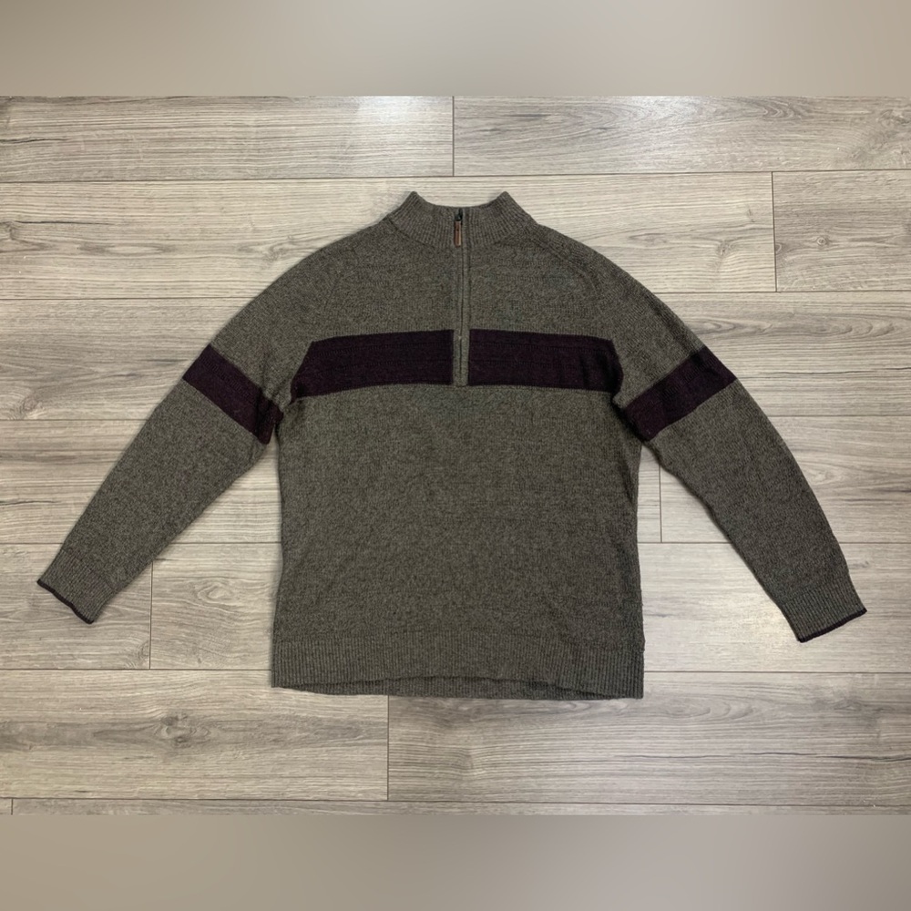 Smartwool Men’s Merino Wool Ripple Ridge Stripe Half‎ Zip Size XL